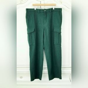 Big Bill Green Wool Cargo Pants Outdoor Hunting 42x30 Made In Canada FLAWS